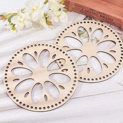 Wooden Basket Bottoms AJEW-WH0126-08B-1
