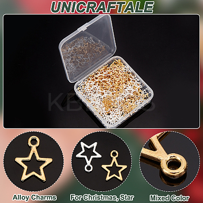 200Pcs 2 Colors Alloy Charms FIND-UN0004-29-1