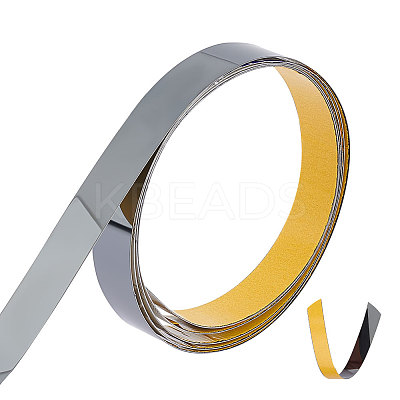 Flexible Self Adhesive 201 Stainless Steel Molding Trim AJEW-WH0329-77B-1