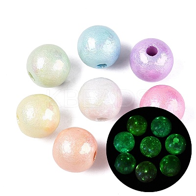 Luminous UV Plating Opaque Acrylic Beads OACR-Q204-14-1