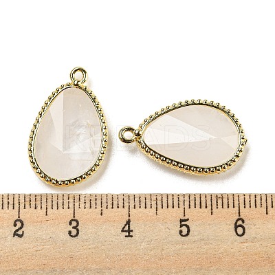 Natural Quartz Crystal Rock Crystal Faceted Pendants G-M431-14G-02-1