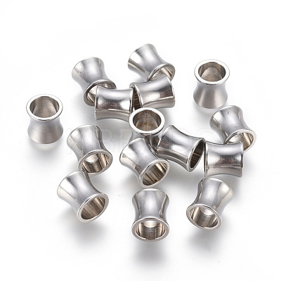 Tarnish Resistant 201 Stainless Steel Large Hole Column Beads STAS-Q175-01-1