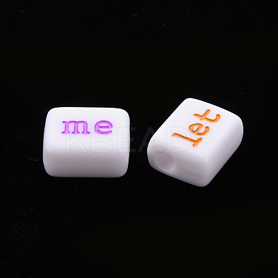 Opaque White Acrylic Beads MACR-Q242-003-1