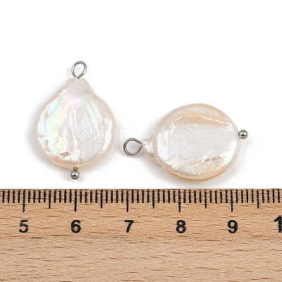 Natural Freshwater Pearl Keshi Pearl Pendants STAS-D378-08C-S-1