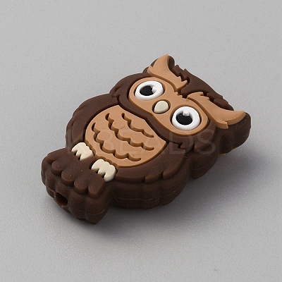 Owl Food Grade Eco-Friendly Silicone Beads LS-SIL-WH0019-26E-1