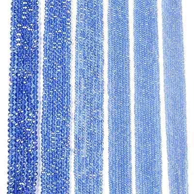 Electroplate Glass Beads Strands EGLA-A044-T3mm-B14-1
