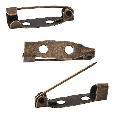 Iron Brooch Findings IFIN-E035Y-AB-1