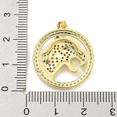 Brass Micro Pave Cubic Zirconia Pendants KK-K354-08I-G-1