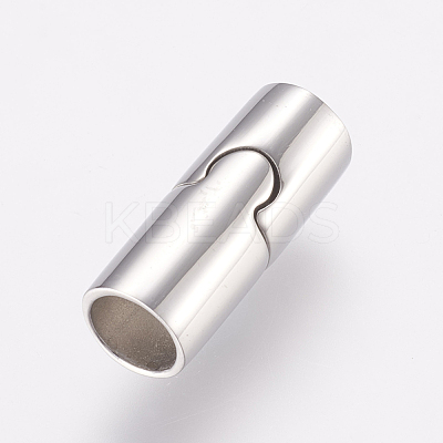 Tarnish Resistant 304 Stainless Steel Magnetic Clasps with Glue-in Ends STAS-E138-02P-1