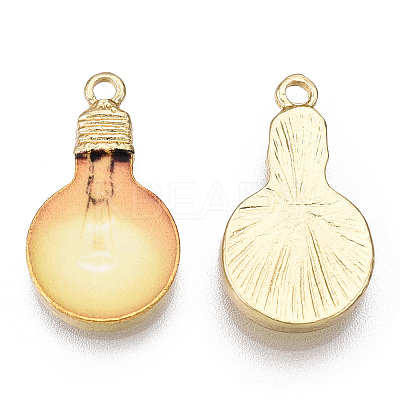 Printed Alloy Enamel Pendants ENAM-N056-178-09-1