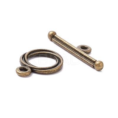 Tibetan Style Zinc Alloy Toggle Clasps MLF0539Y-NF-1