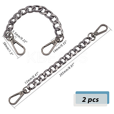 Aluminum Curb Chain Bag Shoulder Straps FIND-PH0010-43B-1
