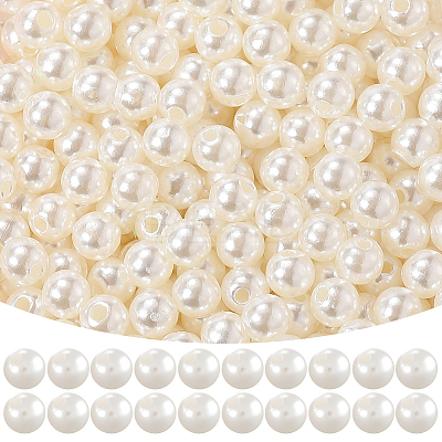 Imitation Pearl Acrylic Beads PEAR-LT0001-02E-1