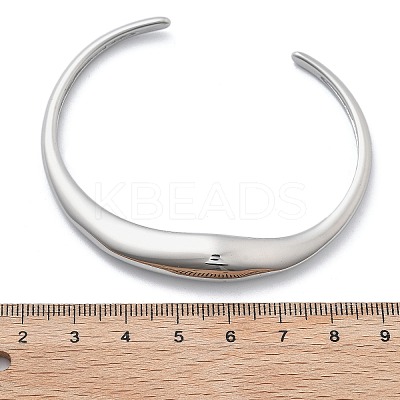 304 Stainless Steel Cuff Bangles for Women BJEW-B108-06P-1