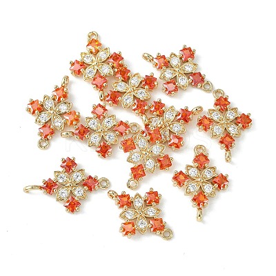 Brass Pave Cubic Zirconia Connector Charms X-KK-G462-45KCG-03-1