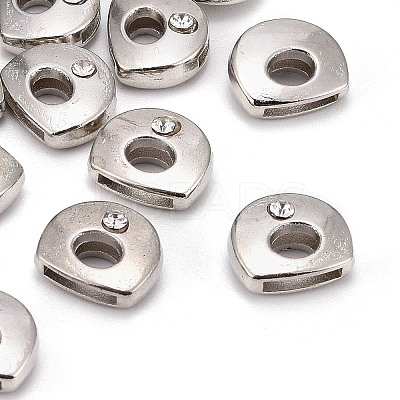 Letter Slider Beads for Watch Band Bracelet Making X-ALRI-O012-D-NR-1