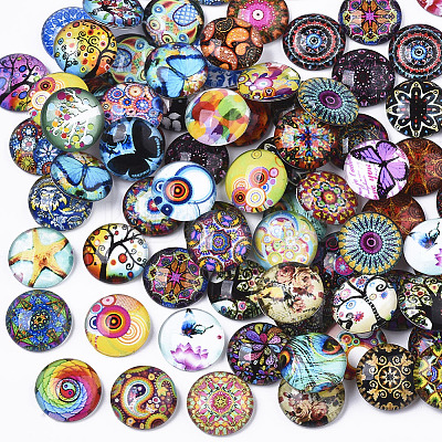 Glass Cabochons GGLA-R040-12mm-06-1