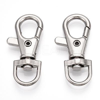 Alloy Swivel Lobster Claw Clasps PALLOY-T088-01P-1
