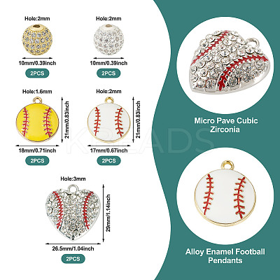 Baseball Sport Theme DIY Jewelry Making Findings Kits DIY-TA0011-99-1