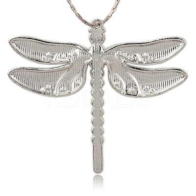 Alloy Enamel Dragonfly Big Pendants X-ENAM-L034-03P-1