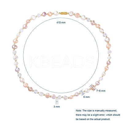 Cultured Freshwater Pearl Beaded Necklaces NJEW-JN02663-1