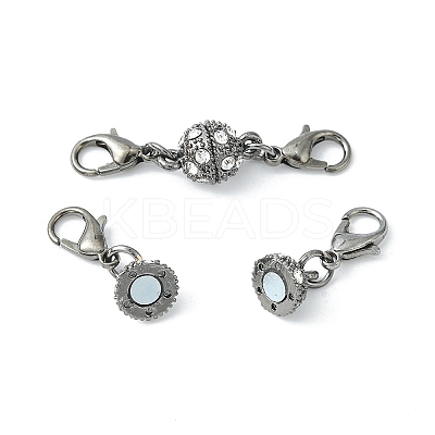 1Pc Alloy Crystal Rhinestone Magnetic Clasps ALRI-YW0001-11B-1