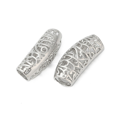 Hollow Out Brass Tube Beads KK-G532-03P-1