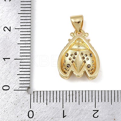 Brass Micro Pave Cubic Zirconia Pendants KK-A260-07E-G-1