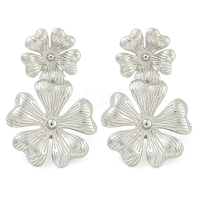 Non-Tarnish 304 Stainless Steel Stud Earrings for Women EJEW-S227-45P-1