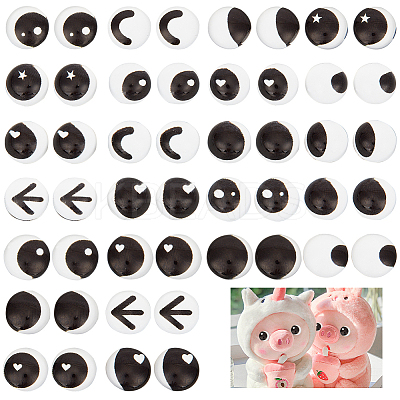144Pcs 24 Style Glass Doll Craft Eyes Cabochons DIY-OC0011-83B-1