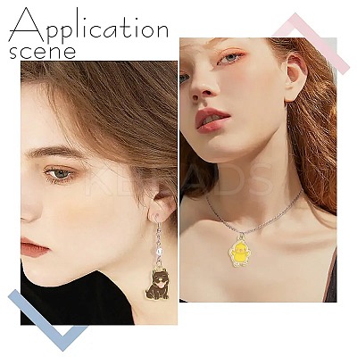 24Pcs 8 Styles Zinc Alloy Enamel Pendants ENAM-FS0004-05-1