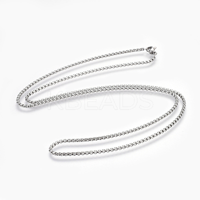 Non-Tarnish 304 Stainless Steel Box chain Necklaces NJEW-F242-13P-D-1