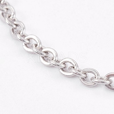 Non-Tarnish 304 Stainless Steel Cable Chain Necklaces NJEW-G270-01P-1