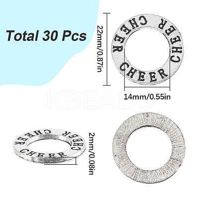 30Pcs Tibetan Style Alloy Linking Rings FIND-SC0009-20-1