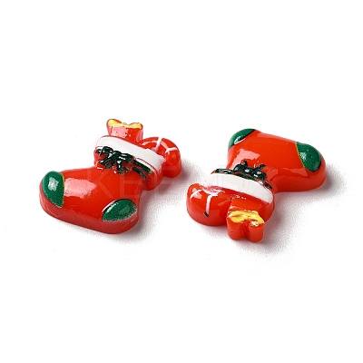 Christmas Opaque Resin Cabochons RESI-K019-31-1