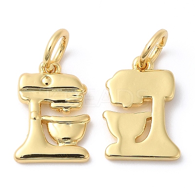 Eco-Friendly Rack Plating Brass Charms KK-R143-09G-1