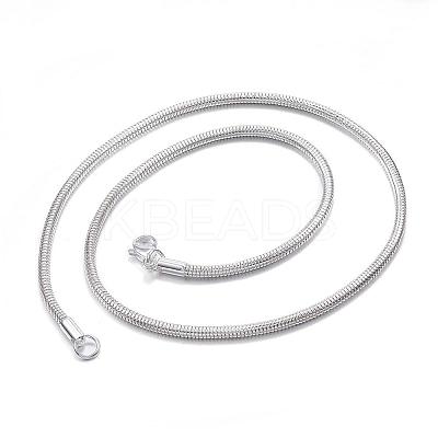 304 Stainless Steel Snake Chain Necklaces NJEW-P162-06S-1