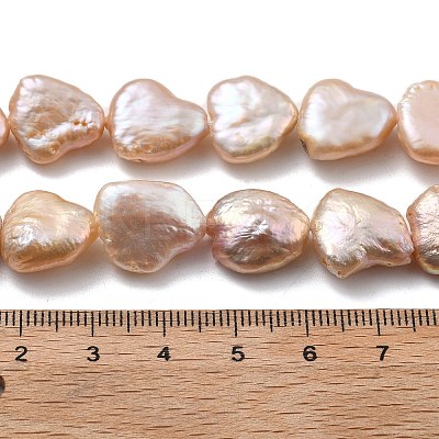 Natural Baroque Keshi Pearl Beads Strands PEAR-P064-07B-02C-1