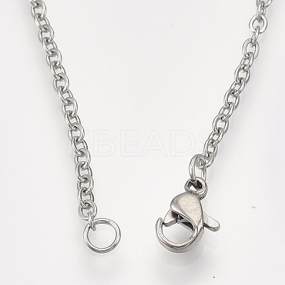 Non-Tarnish 201 Stainless Steel Pendant Necklaces LS-NJEW-T009-JN109-1-40-1