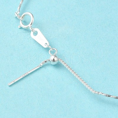 925 Sterling Silver Twisted Bracelets BJEW-G680-01S-1