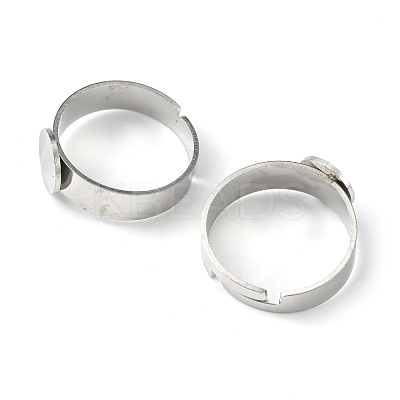 Tarnish Resistant 304 Stainless Steel Ring Shanks STAS-B018-304-1