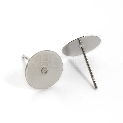 Tarnish Resistant 304 Stainless Steel Stud Earring Settings STAS-G170-04P-1