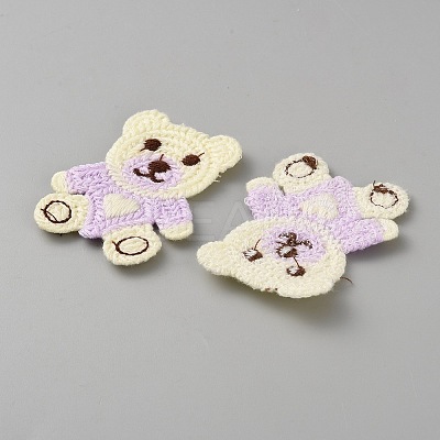 Polyester Embroider Thread Iron on/Sew On Patches PATC-WH0023-23D-1