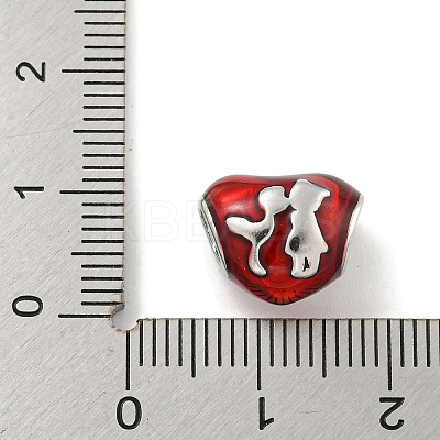 304 Stainless Steel Enamel European Beads STAS-U005-03P-1
