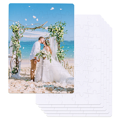 6Pcs Paper Heat Transfer Blank Puzzle for Adult Chrildren DIY-SP0004-28D-1