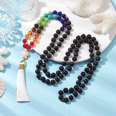 Gemstone Pendant Necklaces NJEW-JN04761-1