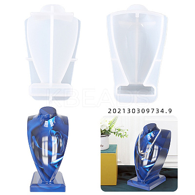DIY Necklace Display Rack Silicone Bust Statue Molds SIMO-PW0006-033B-1