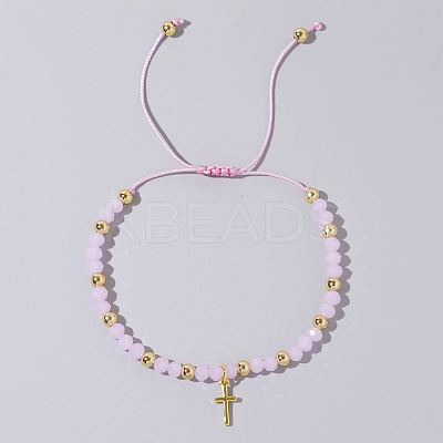 Bohemian Style Glass Braided Bead Bracelets for Women WV4296-2-1