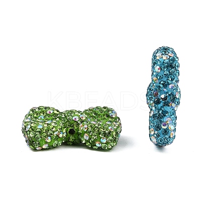 Polymer Clay Rhinestone Beads RGLA-D050-03-1
