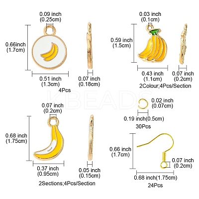 DIY Banana Dangle Earrings DIY-FS0006-04-1